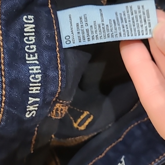 America Eagle women's size 00 sky high jeggings - Picture 4 of 8